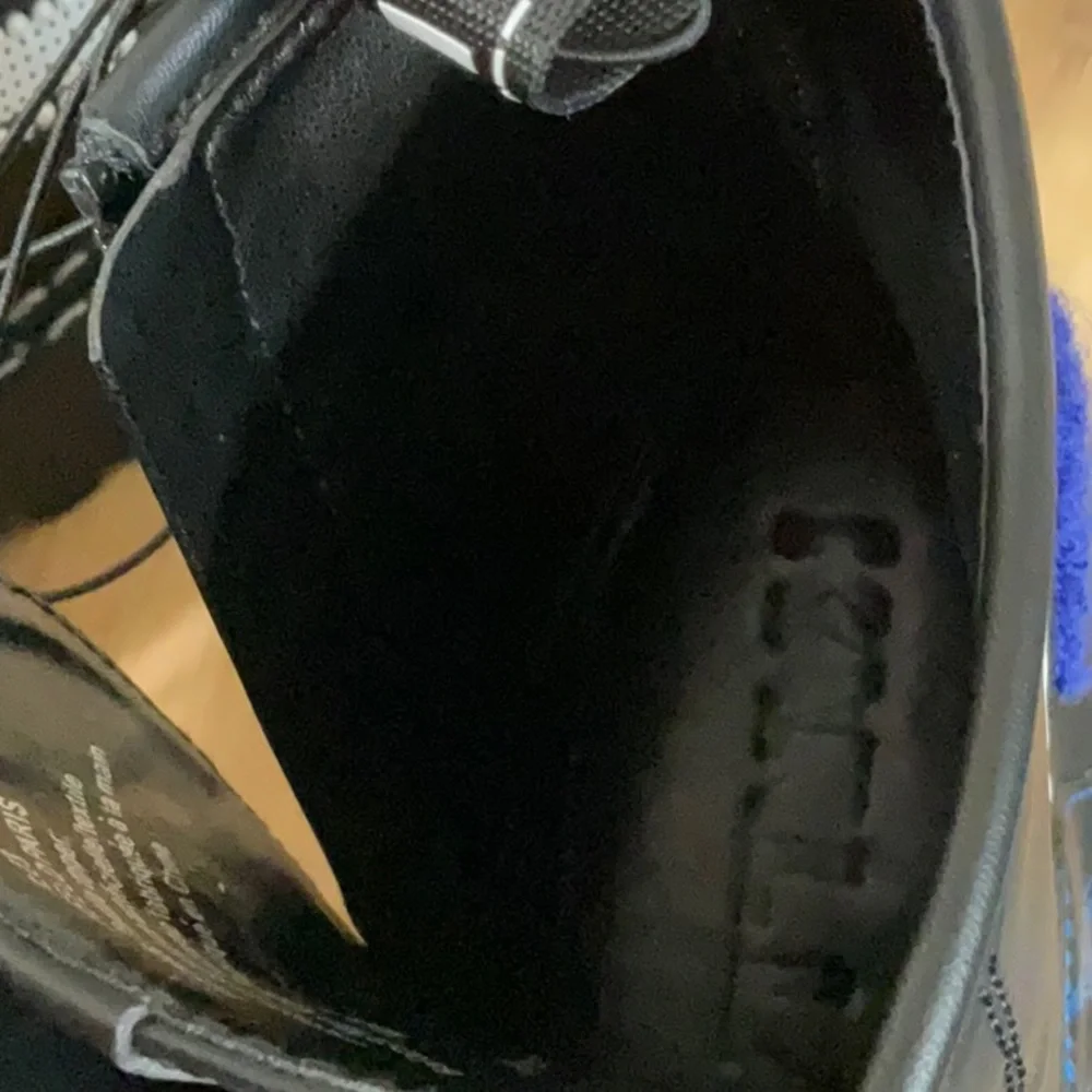 Karl Lagerfeld Black Combat Boots with Red Accents - Picture 10 of 11